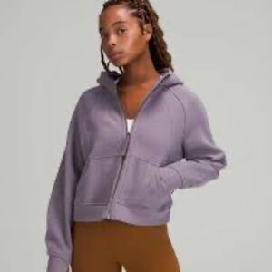 NWOT Lululemon Oversized Scuba Full Zip Hoodie in Lavendar. M/L size